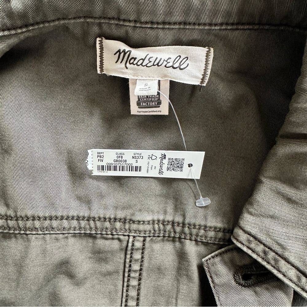 NWT Madewell Chino Safari Jacket in Faded Ivy - Picture 8 of 8